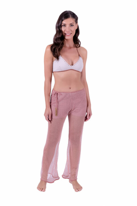 DESPI Mesh pants rose gold - S