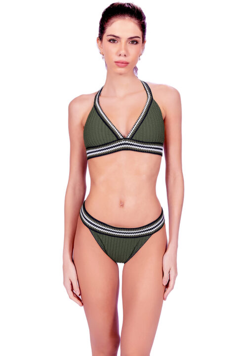 DESPI Crocheted bikini Olive reversible - L